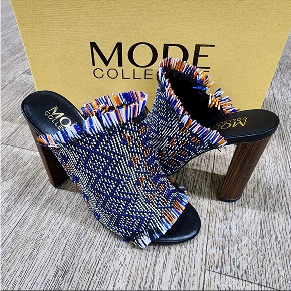 The Mode Collective Shoes - NIB The Mode Collective Sandstorm High Mule BLUE & ORANGE